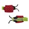 Wrapables Angel, Butterfly, Ladybug, Caterpillar Ribbon Sculpture Hair Clips with Chevron Hair Clip / Hair Bow Holder, Hot Pink